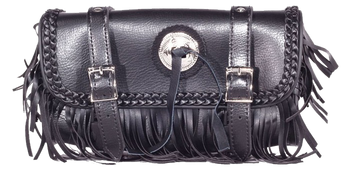 Motorcycle Tool Bag - PVC - Fringe - Fork Bag - 10 Inches - TB3000-12-DL