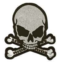 Vest Patch - Gray Monster - Skull Crossbones - MK4-DL