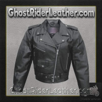 Leather Motorcycle Jacket - Women's - Split Cowhide - AL2101-AL