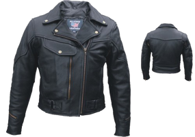 Leather Motorcycle Jacket - Women's - Pistol Pete - AL2144-AL