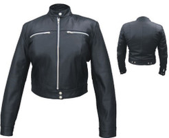 Leather Motorcycle Jacket - Women's - Racer Style - AL2181-AL