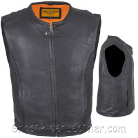 Leather Motorcycle Vest - Men's - Club - SpeeRCter - MV8012-11-DL
