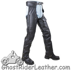 Naked Leather Chaps - Men or Women - Braid Design - C4326-11-DL
