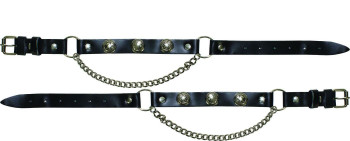 Pair of Biker Boot Chains - Texas Star - Motorcycle Accessories - BC9-DL