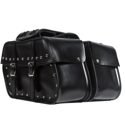 Saddlebags - PVC - Studs - Motorcycle Luggage - SD4079-STUD-PV-DL
