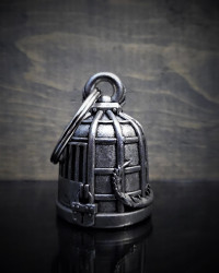 Caged Gremlin - Pewter - Motorcycle Ride Bell - Made In USA - SKU BB28-DS