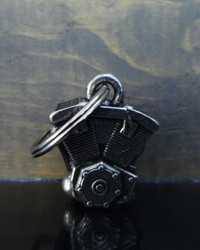 Motorcycle Engine - Pewter - Motorcycle Gremlin Bell - Made In USA - SKU BB79-DS
