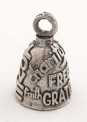 Charity - Pewter - Motorcycle Guardian Bell - Made In USA - SKU GB-CHARITY-P-DS