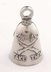 Come And Take Them - Molon Labe - Pewter - Motorcycle Guardian Bell - Made In USA - SKU GB-COME-A-TAKE-DS
