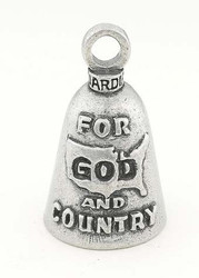 For God and Country - Pewter - Motorcycle Guardian Bell® - Made In USA - SKU GB-FOR-GOD-AND-C-DS