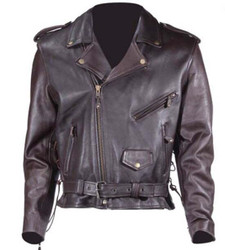 Embossed Eagle Retro Brown Motorcycle Jacket with Side Laces and Live To Ride - SKU MJ703-09-DL