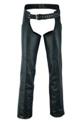 Leather Chaps - Men's - Big and Tall - Up To 5XL - Tall - Motorcycle - DS-447TALL-DS