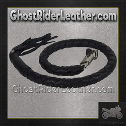 3 Inch Fat - Get Back Whip - Black Leather - 42 Inches - SKU GBW1-11-T2-DL
