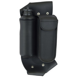 Synthetic Black Leather Crash Bar Bag - Right Side - Water Bottle - DS5826R-DS