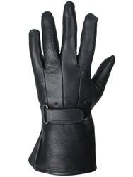 Leather Motorcycle Gloves - Men's - Deer Skin - Gauntlet - Biker - GLD118-22-DL