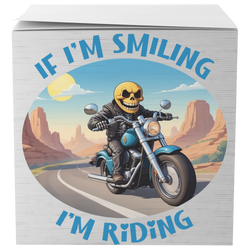 If I'm Smiling I'm Riding - Post It Notes Cube - White Background