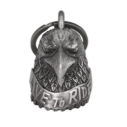 Motorcycle Ride Bell - 3D - Eagle with Live to Ride Banner - Spirit Bell - Gremlin - DBL64-L-DL