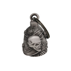 Motorcycle Ride Bell - 3D - Skull German Helmet Rebel Flag - Spirit Bell - Gremlin - DBL13-11-DL
