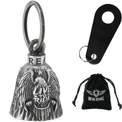 Motorcycle Ride Bell - 3D - Eagle Live To Ride - Spirit Bell - Gremlin - DBL37-11-DL