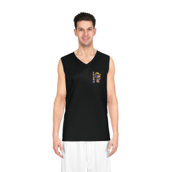 Felon 47 - Skull with Embedded American Flag - Donald Trump's Iconic Hair - Black - Basketball Jersey