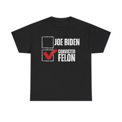 Convicted Felon - Trump - Biden - Funny Election Ballot - Unisex Heavy Cotton Tee