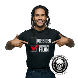 Convicted Felon - Trump - Biden - Funny Election Ballot - Unisex Heavy Cotton Tee