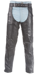 Biker Leather Chaps With Thigh Stretch for Men or Women - SKU C332-01-DL
