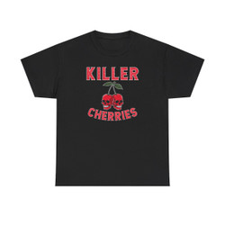 Killer Cherry Skulls - Killer Cherries - Choice of T-shirt Colors - Unisex Heavy Cotton Tee