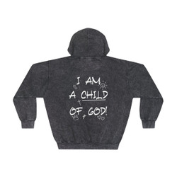 I Am A Child of God - Hand Drawn Style Art Doodles - Unisex Mineral Wash Hoodie