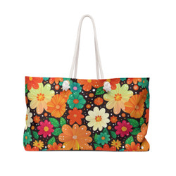 Our Orange Flower Garden - Multi Colors - Weekender Bag - Tote