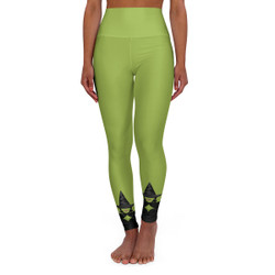 Witchy Woman - Halloween Costume - Witch's Hat - Green and Black - High Waisted Yoga Leggings - Pants