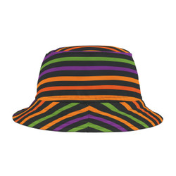 Witch's Stripes - Colorful - Halloween - Biker Chick Bucket Hat