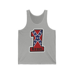 Number One Rebel - Red White Blue - T-Shirt Color Choice - Unisex Jersey Tank