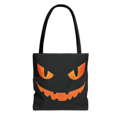 Scary Halloween Costume Jack-O-Lantern - Orange Glowing Eyes Mouth - Tote Bag
