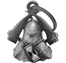 Motorcycle Ride Bell - 3D - Grim Reaper Skull - Spirit Bell - Gremlin - DBL55-11-DL