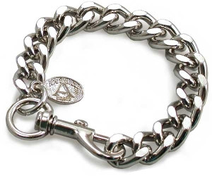 Cut Leash Bracelet - Biker Jewelry - Unisex - Chrome - 8" Wrist - BC8-DS
