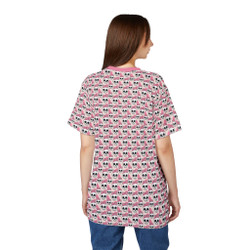 Cute Pink Skull Print Unisex Tee - Fun, Casual Style for Everyday Wear