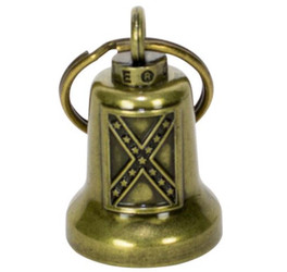 Motorcycle Ride Bell - Rebel Flag - Confederate - Zinc Metal - BLZ20-DL