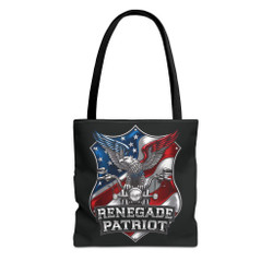 Biker Chick Tote Bag - Renegade Patriot Eagle Motorcycle Design