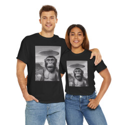 Funny Animal Selfie - Monkey Chimp - UFOs - Photobomb T-Shirt - Choice of Colors - Unisex Tee