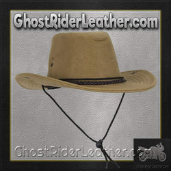 Cowboy Hat - Men's - Brown Leather - HAT11-DL