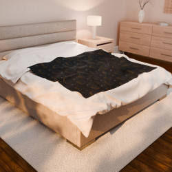 Stay Cozy Velveteen Plush Blanket – Stay the Night Stars and Moon Pattern - Ideal for Home Decor & Relaxation