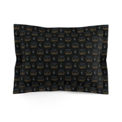 Microfiber Pillow Sham - Stay the Night Stars and Moons Pattern - Cozy Bedding for Dreamers