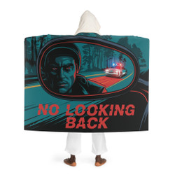 Cozy Hooded Sherpa Fleece Blanket | Biker Motorcycle | No Looking Back - Rear View Mirror Cops