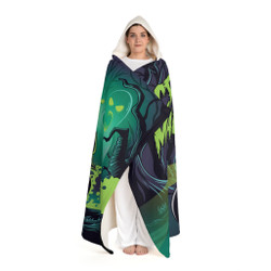 Cozy Hooded Sherpa Fleece Blanket | Biker Motorcycle | Scream Machine - Haunted Woods