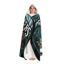 Cozy Hooded Sherpa Fleece Blanket | Biker Motorcycle | Night Howlers M/C - Owl Rider