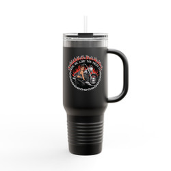 Stylish Insulated Travel Mug - 40oz - Ride Me Like You Mean It - Motorcycle - Biker Design - Adult Innuendo