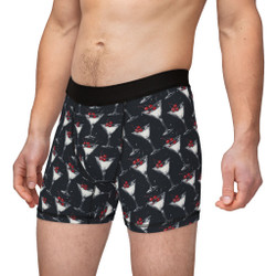 Martini Glass with Poppin' Cherries on Black Background - Innuendo - Biker Apparel - Undies - Men's Boxers