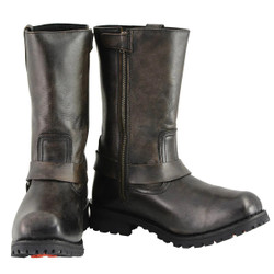 Motorcycle Boots - Men's Harness - Wide Width - Distressed Brown Leather - RCMBM9005W-RC