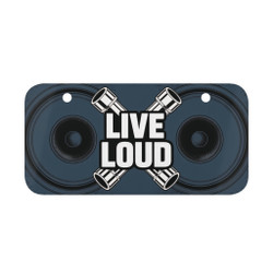 Live Loud Mini License Plate, Custom Metal Plaque, Car Decor, Biker Gift, Motorcycle Accessory, Unique Wall Art